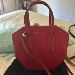 Sage Aubrey red poppy Luna bag